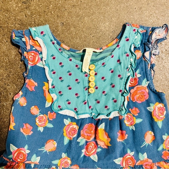 Matilda Jane Blue and Orange Casual Dress with Playful Patterns - Picture 3 of 6